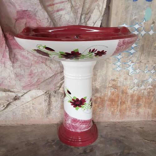 Designer Look Elongated Pedestal Wash Basin - Custom Size , Durable Eco-Friendly Material, Polished and Non-Polished Finishing, Perfect Modern Oasis for Home, Hotel, and Restaurant