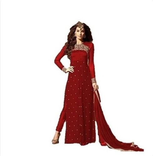 Indian Ladies Full Length Red Suit