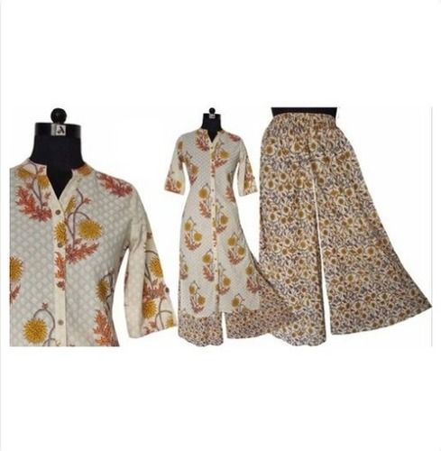 Various Ladies Printed Palazzo Kurti Set