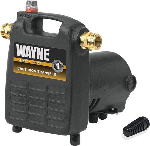 Wayne Pc4 1-2 Hp कास्ट आयरन मल्टी-पर्पस पंप सक्शन स्ट्रेनर के साथ