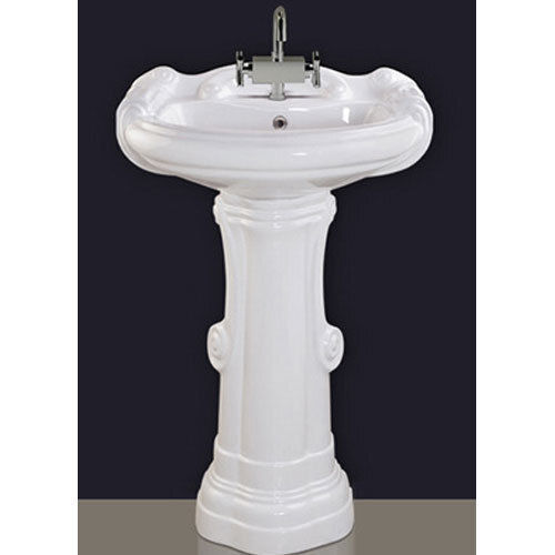 White Color Pedestal Wash Basins