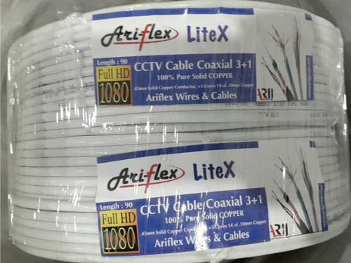 White Co-Axial Cable Roll For Cctv