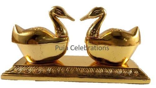 Gold Double Duck Kumkum Box