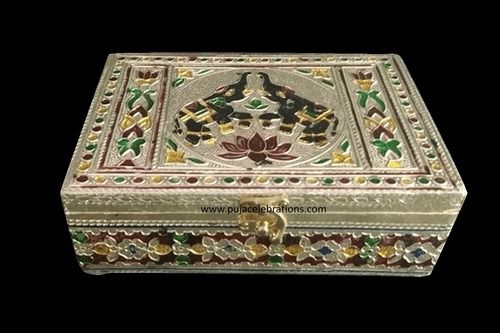 Rectangular Meenakari Work Jewel Box