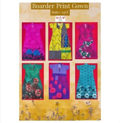 Womens Multicolour Floral Print Gown