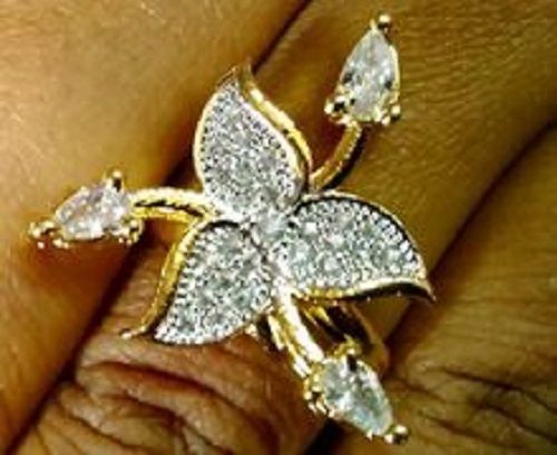 Cubic Zirconia Rhinestone Finger Ring