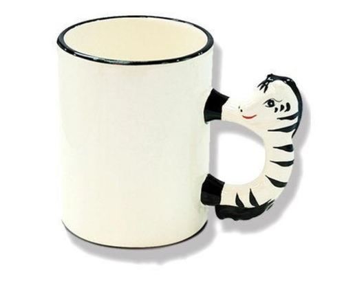 Designer Animal Handle Ceramic Coffee Mugs