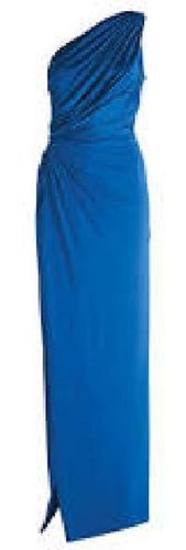 Quick Dry Ladies Blue Off Shoulder Maxi Dress