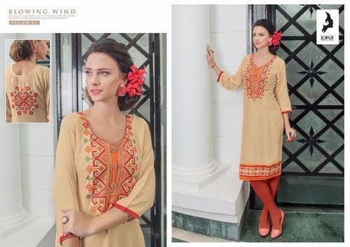 Mulicolor Casual Wear Ladies Kurtis