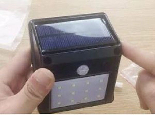 Blue And Black Solar Motion Sensor Wall Light