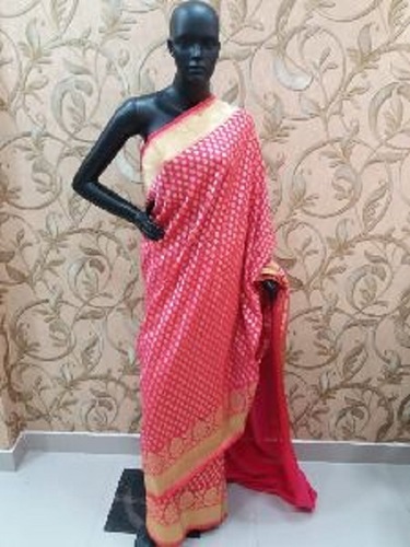 Various Colors  Are Available Embroidered Banarasi Silk Saree