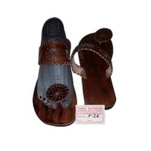 All Leather Weaving Round Chappal