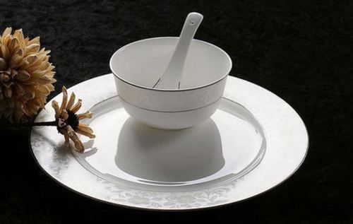 Plain White Bone China Tea Cup Set