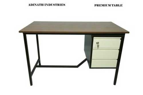 Brown Rectangular Wooden Office Table