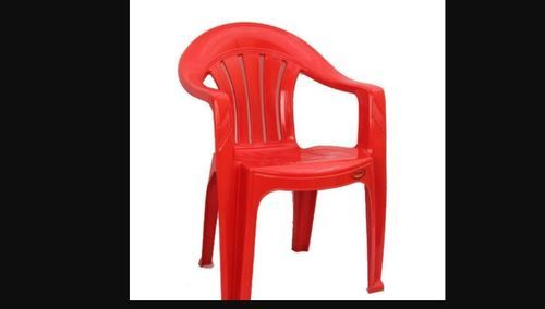 Uv Resistant Red Plain Plastic Armrest Chair