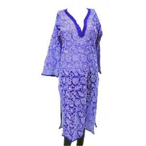 Various Colors Are Available Women Embroidered Chiffon Kurti