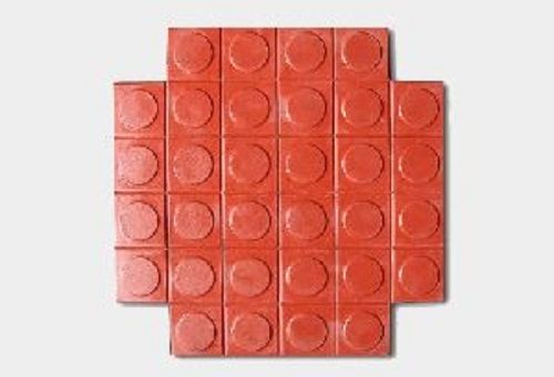 Reds / Pinks Cross Button Floor Tiles