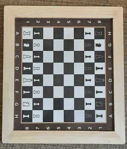  14x14 इंच लकड़ी का शतरंज बोर्ड