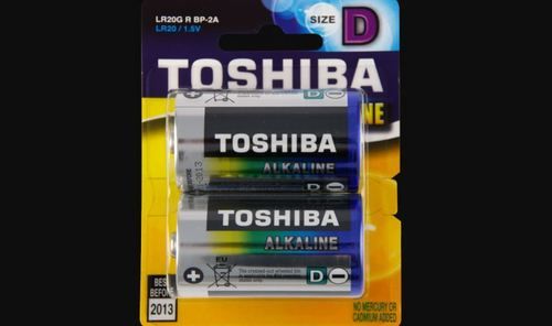 Toshiba Alkaline D 2PK Lithium Battery Pack