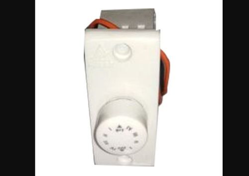 White 220 V Modular Fan Regulator Switch