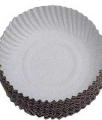 White Disposable Round Paper Plates 