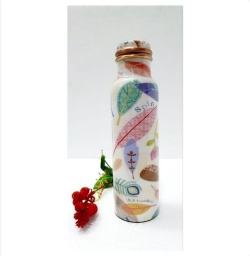 Floral Print Copper Water Bottle