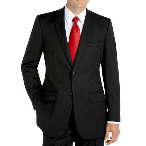 Black Mens Office Wear Suit