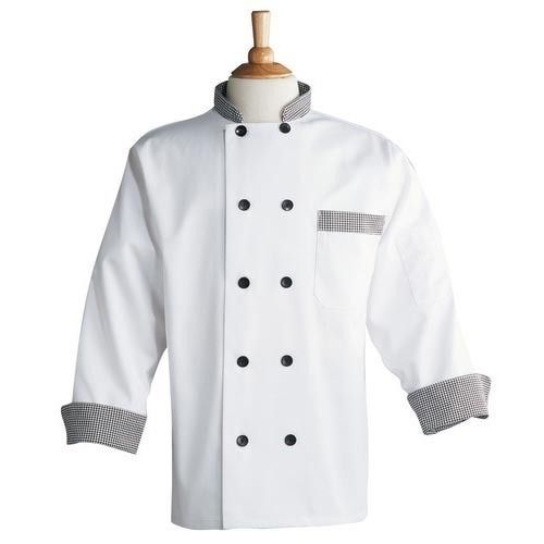 Restaurant Chef White Uniform Collar Type: Round Collar