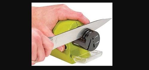 Green Battery Operated Plastic Knife Sharpener