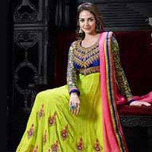 Yellow Full Sleeve Ladies Unstitched Suits