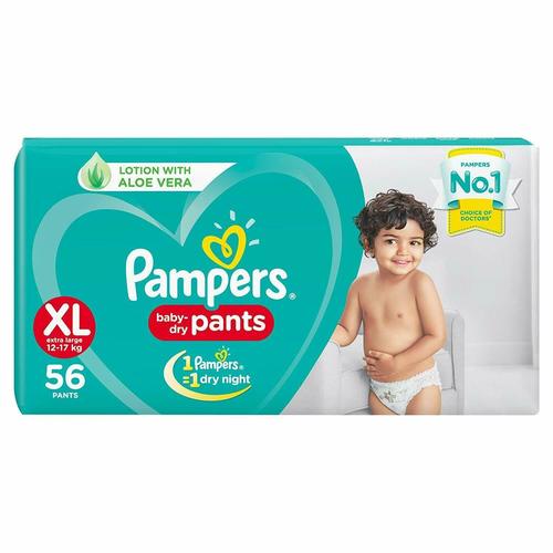 White Pampers Diapers Pants (56 Count)