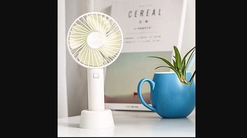 White Plastic Portable Usb Table Fan