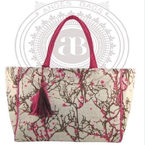 Multicolor Printed Ladies Jute Handbag