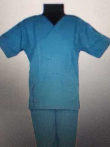 Blue V Neck Type Hospital Uniform 