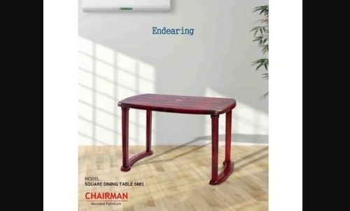 Chairman Glossy Finish Plastic Dining Table