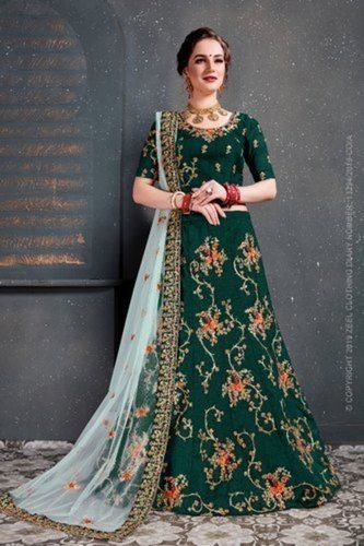 Light Pink Wedding Green Lehenga Choli for London Bridal Boutique