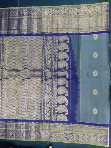 Designer Handloom Pure Gadwal Sico Sarees