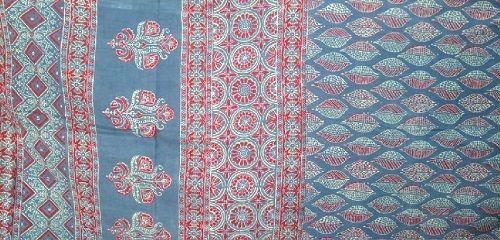 Various Colors  Are Available Fancy Hand Block Printed Cotton Saree