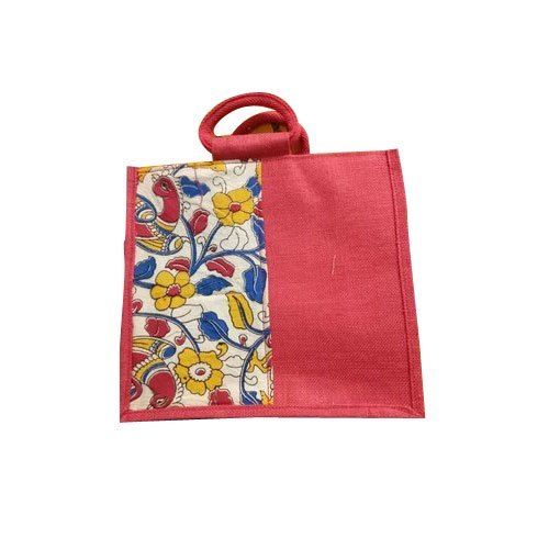 Multicolor Handmade Printed Jute Bag