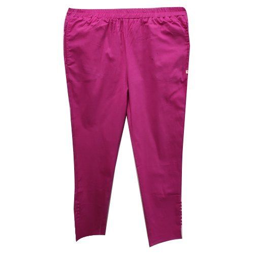 Ladies Pink Flex Cotton Pant