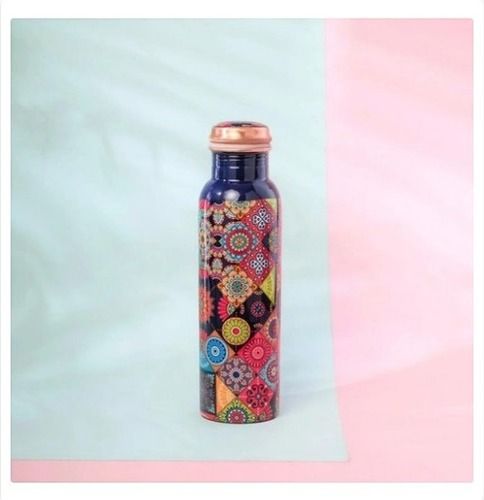 Multicolour Copper Mina Print Water Bottle 1 Litre