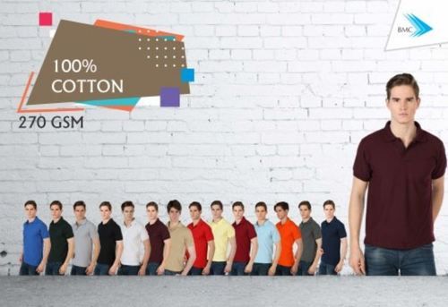 Mens 270 Gsm All Cotton Polo Neck T-shirts