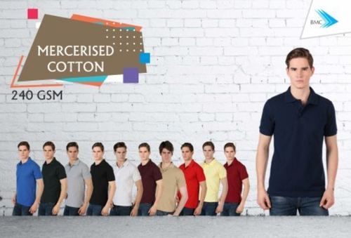 Fashion Men's T-shirt Quality Mercerized Cotton V-shaped Pattern