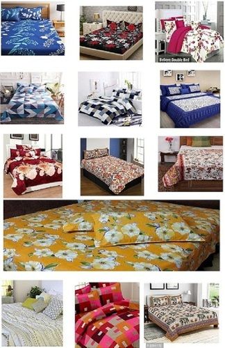 Multi Color Flowers Multicolor 100% Soft Cotton Printed Double Bedsheets With 2 King Size Pillow Cover