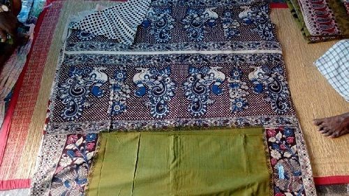 Wear Resistance Kalamkari Mul Cotton Saree With Blouse