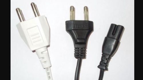 Black 2 Pin Pvc Moulded Power Cords