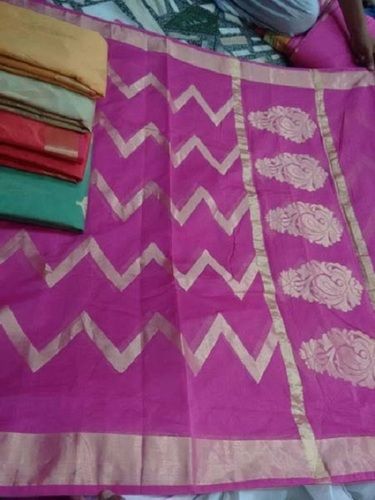 Various Colors  Are Available Chanderi Silk Sarees For Womens