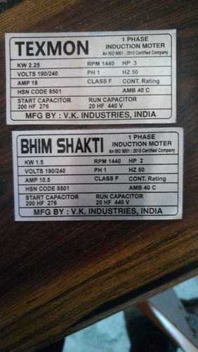 Metalic Single Phase Induction Motors