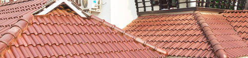 Plain Colored Concrete Roofing Tiles And Roof Fittings