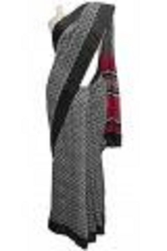 Ethnic Printed Cotton Sari With Satin Border - Various Colors Available | Timely Delivered, Comfortable to Wear, Trendy Designs, Perfect for Gifting